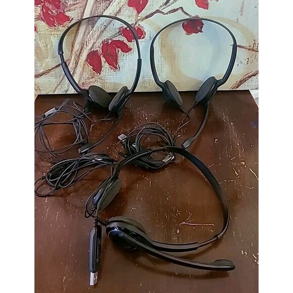 Lot of 3! Sennheiser PC 8 USB Stereo On-ear Headset for PC & MAC Headphones